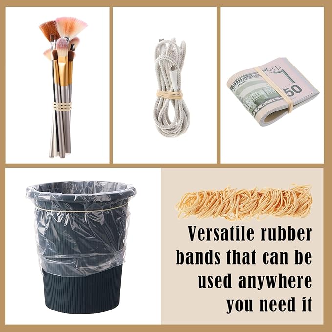 Marspark Rubber Bands Bulk Elastic Rubber Bands 5 lb File Folder Strong Elastic for Office Home Supply Crafts(Size 33)