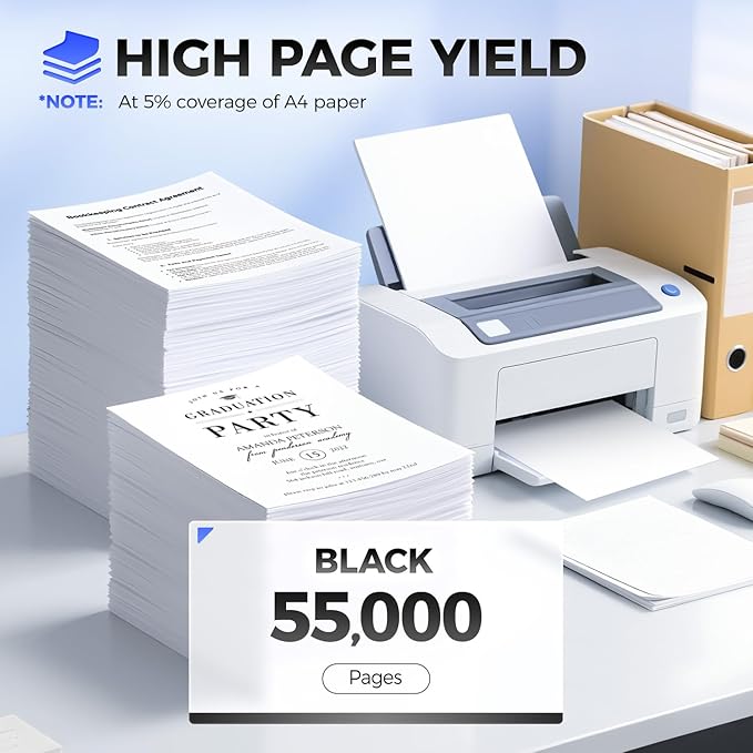 58D1U00 Toner Cartridge Black Ultra High Yield with Chip Remanufactured 58D1U00 Replacement for Lexmark 58D1U00 Toner for MS725 MS823 MS824 MS825 MS826 MX722 MX725 MX822 MX824 MX826 Laser Printer Ink