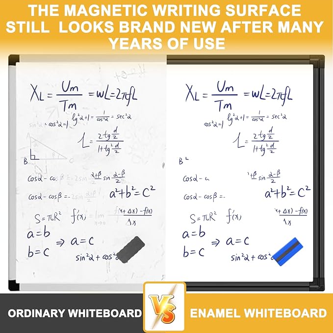 H-Qprobd 8'x4' Whiteboard Commercial-Grade Large Magnetic Dry Erase White Board for Wall - 96"x48" Presentation Boards for Business, Education & Government - Aluminum Frame Wall Mounted Whiteboard