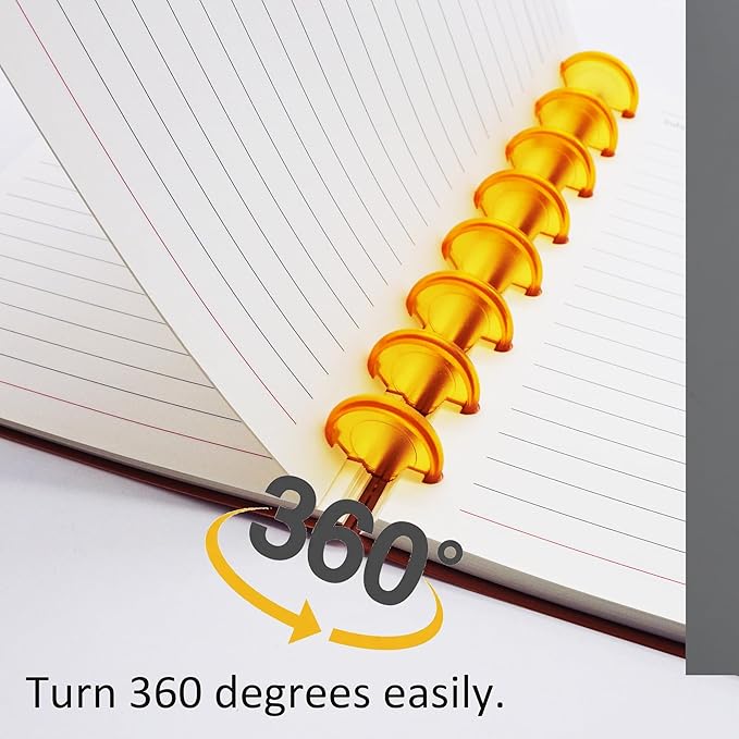 100pcs Discbound Notebook Discs DIY Planner Accessoriesfits for Tul,Levenger,Arc,Happy Planner,Talia(Transparent Orange,1.5inch/38mm)