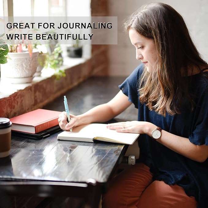 LINFANC 12 Pack Gel Pens Cute Medium Point 0.7mm Black Ink for Journaling Aesthetic School Supplies Office Supplies