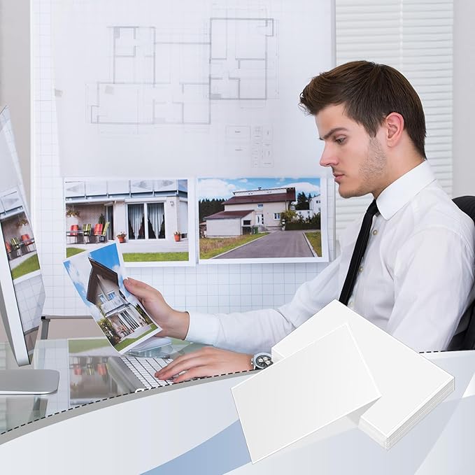 Gueevin 100 Pcs 4 x 6 Inch Self Adhesive Display Pockets Peel and Stick Clear Paper Sleeves Wall and Door Communication Clear Adhesive Sheet Protector Letter Size Plastic Sheet Protectors