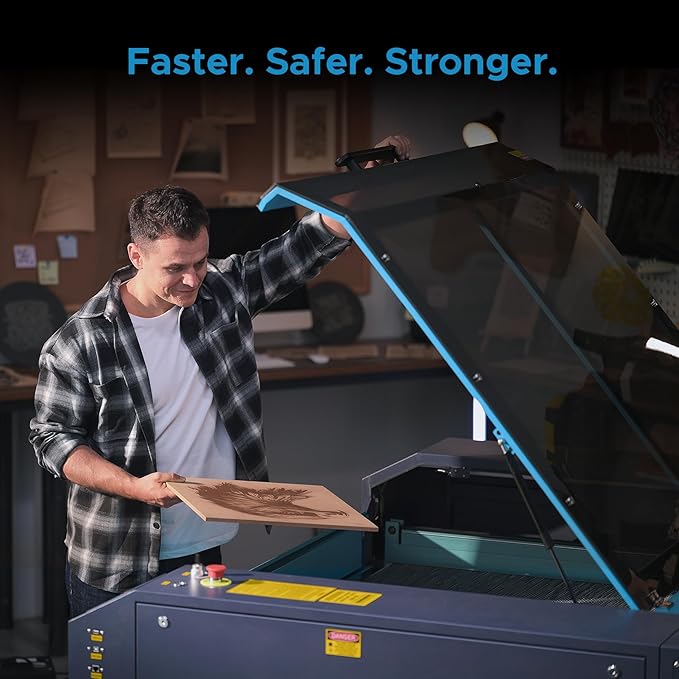 OMTech 90W CO2 Laser Engraver, 28"x20" Laser Engraving Machine with Autofocus 2 Way Pass-Throughs Built-in Air Assist, Commercial Laser Cutting Etching Machine for Wood Glass Acrylic Leather More