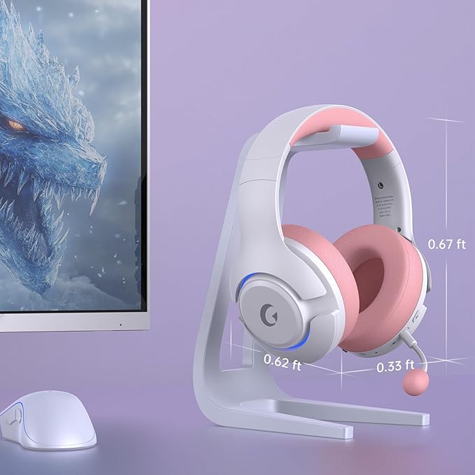 Gtheos Wireless Gaming Headset for ps5, ps4, Elden Ring, PC, Mac, Switch, Bluetooth 5.3 Gaming Headphones with Noise Canceling Microphone, 45H Battery, RGB Light, Pink