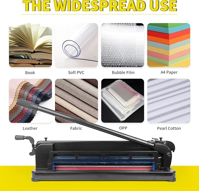 A3 Heavy Duty Paper Cutter, 17"Guillotine Paper Cutter, High-Speed Steel Blade 1.57" Stack Cutting