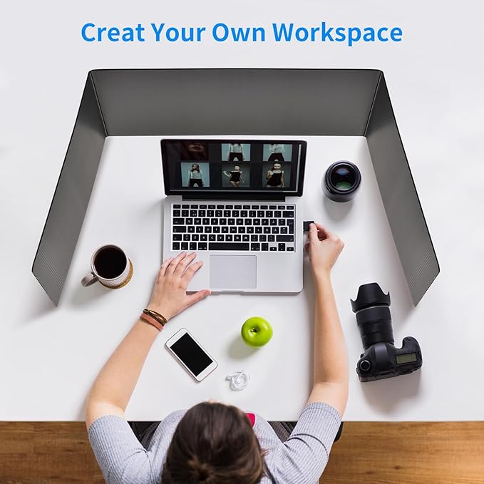 Privacy Shields for Student Desks, Inspirational Privacy folders for Student Testing Desk Dividers- Includes Extra Labels, Black (Pack of 24)