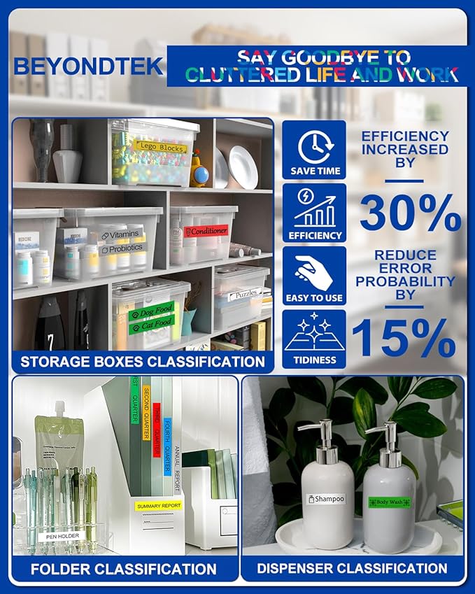 M Tape Work for PT-65 PT-70 PT-70BM PT-M95 Replace with Brother P Touch M Tape 12mm 0.47 Colors for M-K231s/M-431/M-531/M-631/M-731/M-831/M-931s with Label Maker PT-45 PT-80 PT-90 8m 26.2ft