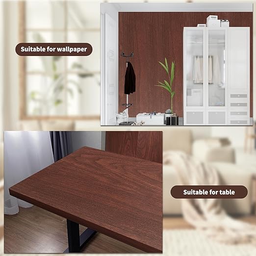 GSCIT Club Wood Grain Repair Tape, 2.4 inch X 250ft Self Adhesive Cherry Grain Repair Patch for Tables, Chairs, Baseboards, Doors, Windows, Floors, Handicraft DIY.