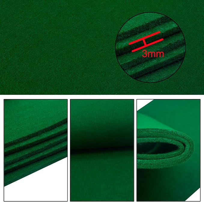 aufodara Felt Fabric 11.8 x 98.4 inch Craft Felt Fabric Roll, Felt 3mm Thick for Felt Table Mats DIY Arts & Crafts Patchwork Sewing Decorations (Green)
