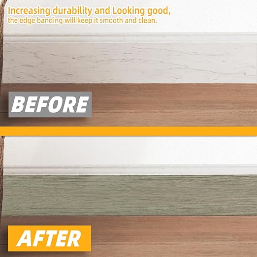 GSCIT Club Walnut Wood Tape, 2.4 inch X 15ft Self Adhesive Wood Grain Repair Tape Silver Walnut Repair Patch for Tables, Chairs, Baseboards, Doors, Windows, Floors