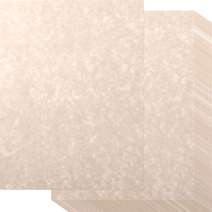 Epakh 200 Sheets Old Age Parchment Paper 8.5 x 11 Inch Standard Letter Vintage Colored Old Parchment Semblance Double Side Printing Paper(Dark Beige)