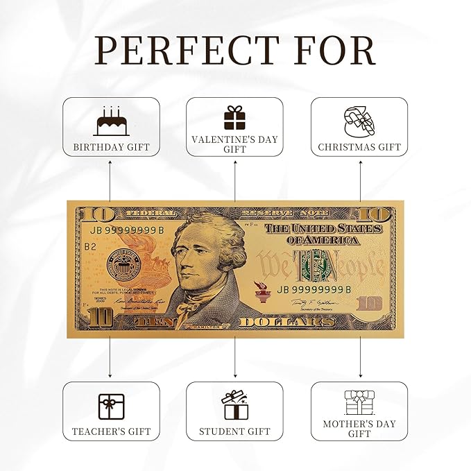 6 PCS Dollar Bill Bookmarks, Cool Waterproof Bookmark, Fancy Book Marks for Book Lovers Reading Women Writers Children, Birthday Gifts for Readers, Reading Accessories, Large & Small Sizes for Books