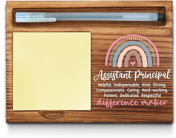 Assistant Principal Sticky Note Holder, Assistant Principal Office Decor, Assistant Principal Gifts, Assistant Principal Thank You Appreciation Gifts for Women Self-Stick Note Pad Holders WPP8