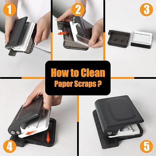 10 Hole Punch Binding Machine for Planners with 10 Multi-Color Binder Rings,30 Holes on A4,20 Holes on A5,26 Holes on B5,10 Sheet Capacity (Black)