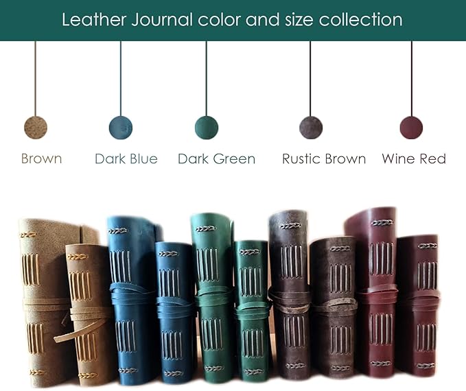 Brown Notebook Journal - Best Genuine Cool Leather Journals for writers Small Size Diary 5.5x7.5 Inch, Notepad For Man and Women, Gifts,Work,Traveler,Personal