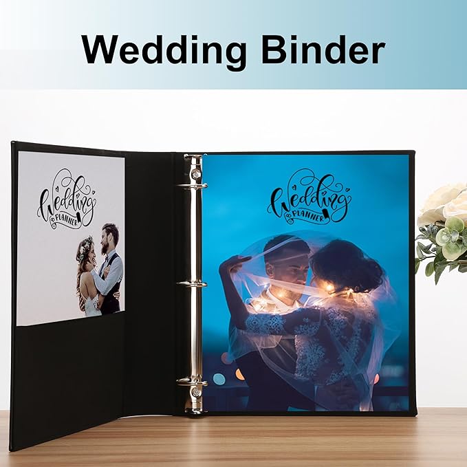 Vintage Hardback 3 Ring Binder 1 Inch, Professional Leather Binder 3 Ring, Three Ring Binders Fits 8.5" x 11", D Ring Binders for Photo Album, Home, School and Office Supplies- Dark Green