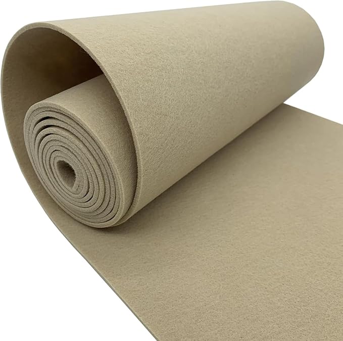 aufodara Felt Fabric 11.8 x 98.4 inch Craft Felt Fabric Roll, Felt 3mm Thick for Felt Table Mats DIY Arts & Crafts Patchwork Sewing Decorations (Beige)