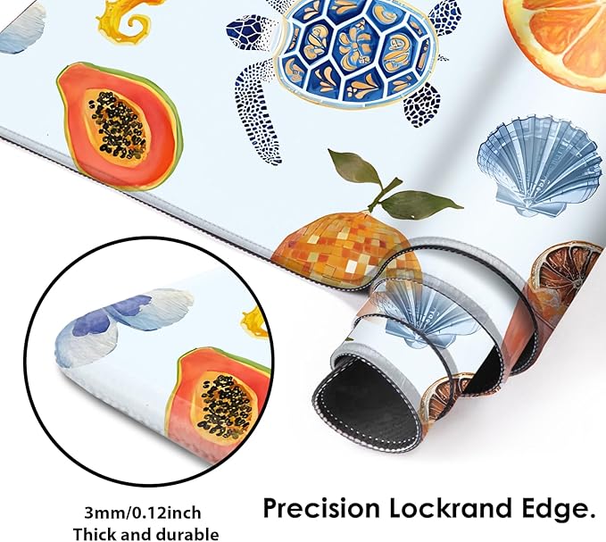 Galdas Gaming Mouse Pad XXL XL Large Long Extended Big Mousepad Non-Slip Rubber Keyboard Mouse Pad with Stitched Edges for Laptop Home Office (31.5x11.8x0.08 Inch) -Shell 2025