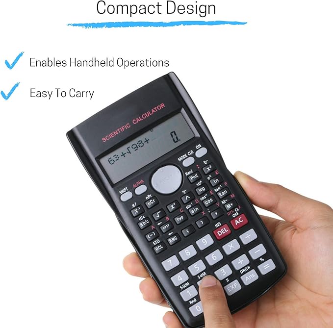 Mr. Pen Scientific 2 Line Calculator - Fraction & College Math Calculator for Students & Engineers, Back to School Supplies