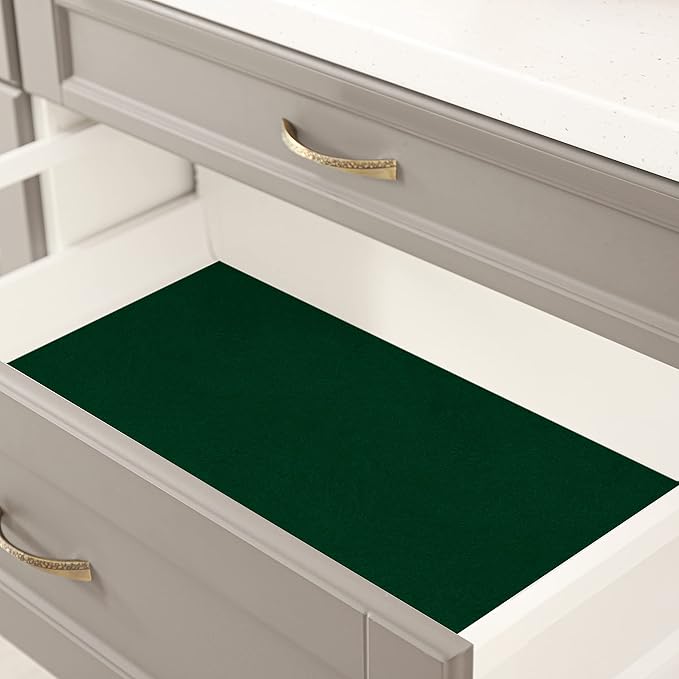 CRE8TIVE 12"x80" Colored Self Adhesive Velvet Flocking Liner for Jewelry Green Velvet Wallpaper Peel and Stick Fabric Felt Velvet Drawer Liner Sticker for Jewelry Box Lining Crafts DIY Showcase Decor