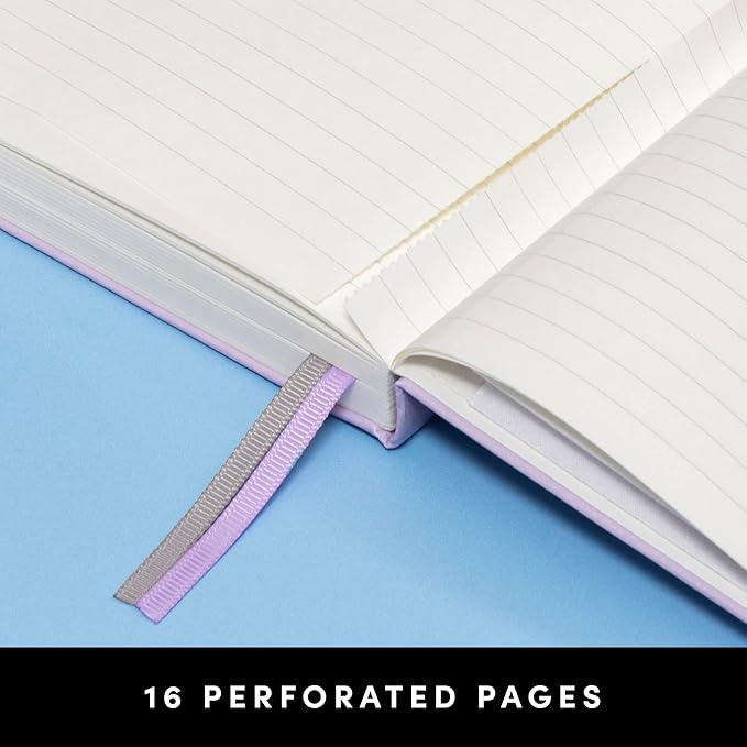 PAPERAGE Lined Journal Notebook, (Blush), 252 Pages, Medium 5.6 in x 8 in - 100 GSM Thick Paper – Hardcover Journaling Notebook for Work, School & Note Taking