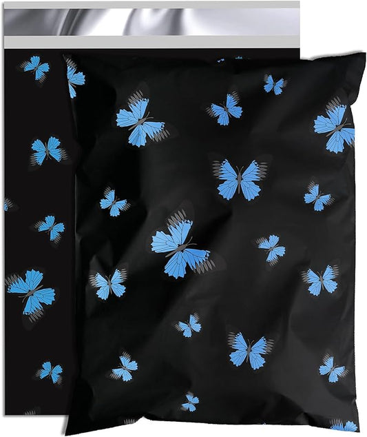 butterfly Poly Mailer 12x15.5 Inch 50 Pcs, Waterproof Shipping Bags for Clothing, Tear-Resistant Mailier Bags, Strong Mailing Bags with Self-Seal