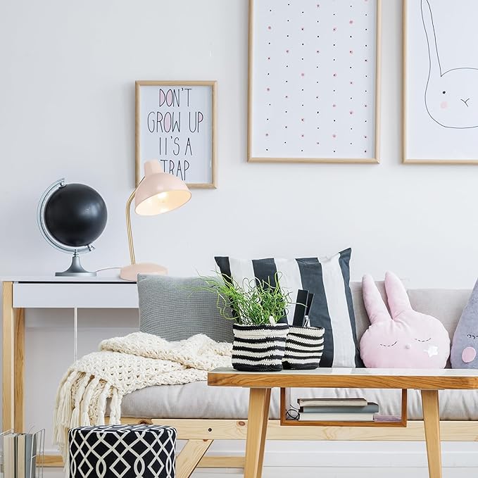 GLOBE Electric 67339 16 Inch Pink Desk Lamp with Gold Arm, in-Line On/Off Switch, Reading Light, Ideal for Bedroom, Dorm and Office