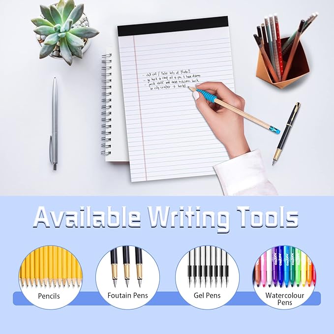 WINKIO Legal Pads Refills Note Pads, Writing Pads, Memo Pads Lined Writing Note Pads Letter Size Legal Pad College Ruled Pads Legal Rule for School Office Supplies