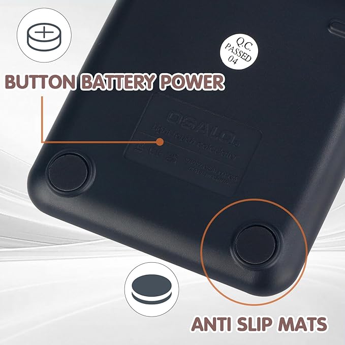 Pendancy Small Desk Calculator Cute, 12 Digit LCD Display, Basic Function, Auto-Sleep, 4.7"x2.9" Pocket-Sized Design Handheld Calculators Desktop, for Office, School, Business & Travel(OS-P1 Black)