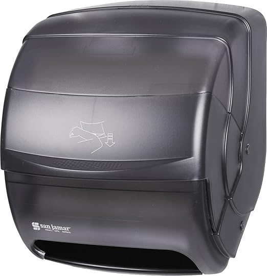 San Jamar T850TBK Black Pearl Integra Plastic Lever Roll Towel Dispenser