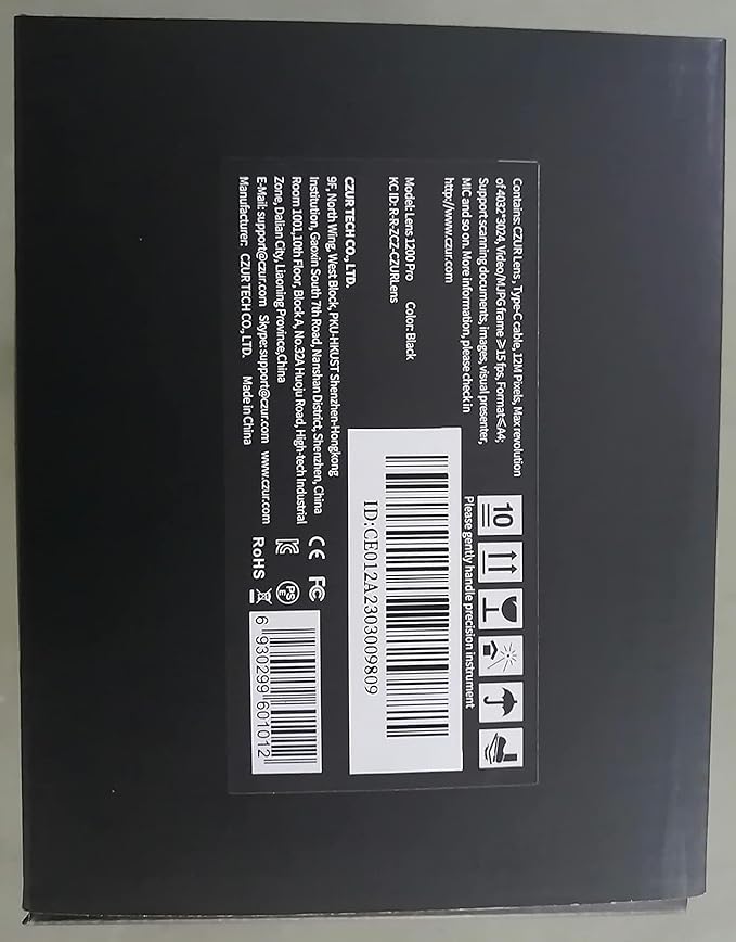 CZUR Lens800 Pro 8MP Portable Document Scanner & Document Camera, Travel-Friendly Mobile PDF Scanner, Capture Size A4, Fast Scan 1s/Page, Easy-to-Use OCR, for Mac & Windows