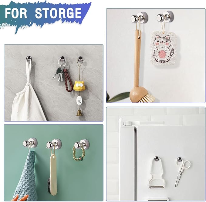 50 Pack Fridge Magnets, Small Strong Refrigerator Neodymium Magnets for Whiteboard, Office, Classroom, Kitchen, Adults, Home