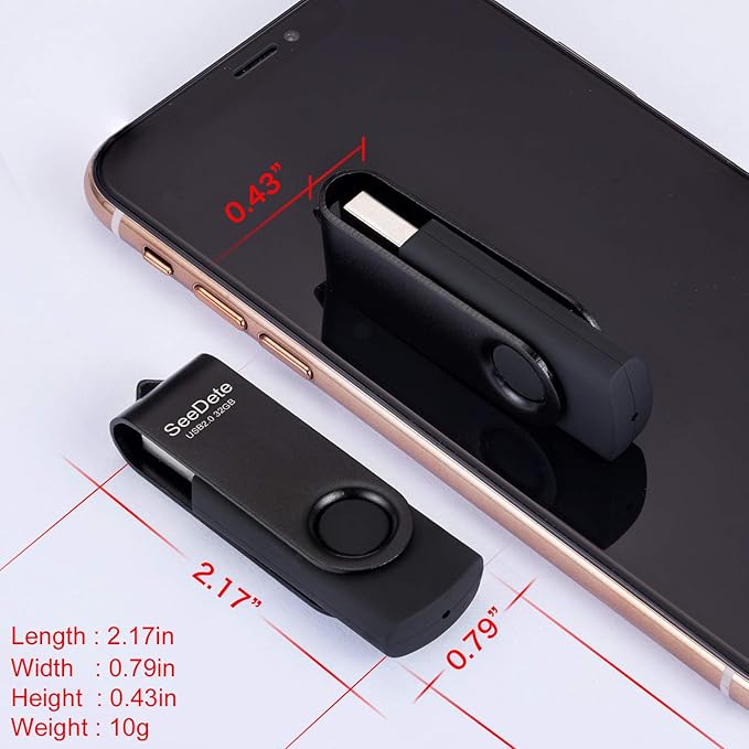 32GB USB Flash Drives, USB Stick, Thumb Drive Rotated Design, Memory Stick with LED Light for External Storage and Backup Data, Jump Drive, 3 Pack 32GB (3 Colors: Black Red Blue)