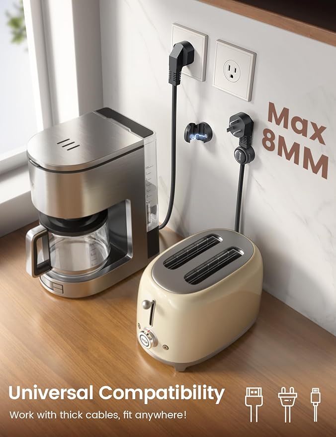 12Pack Magnetic Cord Organizer Cable Clips - Lamicall [Crystal-Clear] Desk Cable Managment for Phone Charging Cord, Adhesive Wire Holder for Home Office Nightstand, Christmas Organizer Accessories