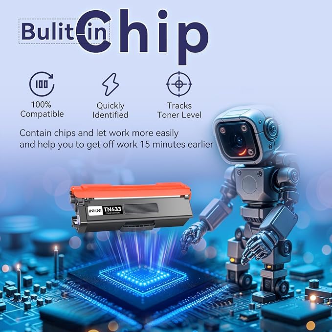 TN433 Toner Cartridge Set 4 Pack(with chip) Compatible Replacement for Brother tn436 tn431 tn433bk tn 436bk Toner for MFC-L8900CDW HL-L8360CDW HL-L8260CDW MFC-L8610CDW Prints