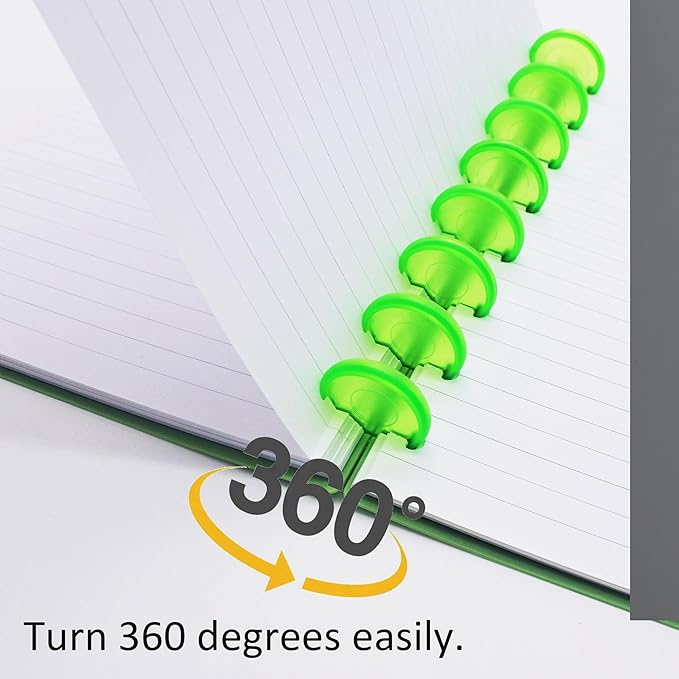 100pcs Discbound Notebook Discs DIY Planner Accessoriesfits for Tul,Levenger,Arc,Happy Planner,Talia(Transparent Green,1.5inch/38mm)