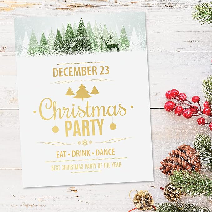 Winter Wonderland Stationery - Christmas Holiday Letters, Computer Printer Paper, 25 Sheets, 8½ x 11 Inch, by Current