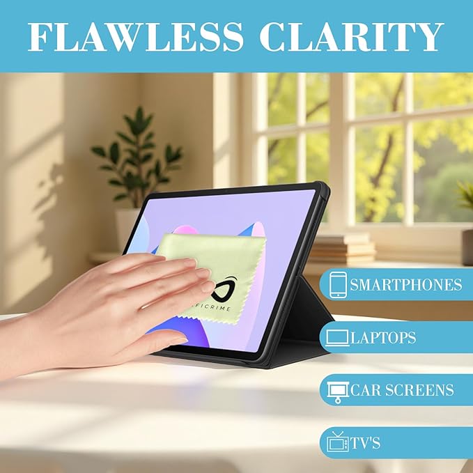 Microfiber Glasses Cloth 15 Pack (6x7 Inch) - 5 Assorted Colors - Premium Soft Scratch-Free Cleaning for Eyeglasses, Screens, Phone, Camera Lenses & Electronics