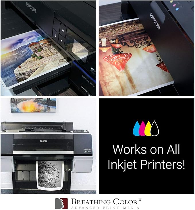 Elegance Velvet 8.5 in x 11 in, 25 Sheets is a Premium Matte 310 gsm, Cold Pressed Bright White Museum Grade Fine Art Inkjet Paper, Compatible with Most Dye-Based and Pigment Printers