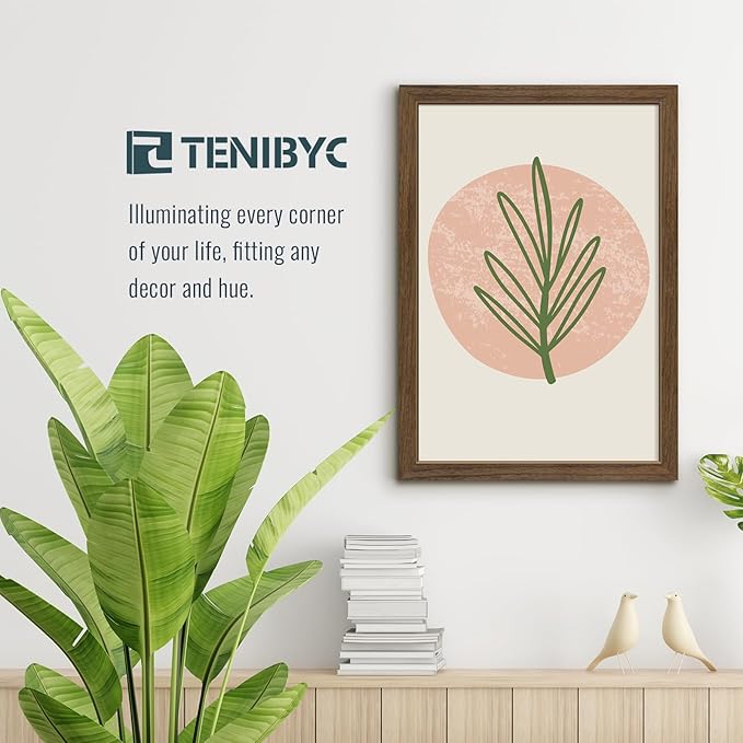 13x19 Picture Frame 3 Pack - Brown Woodgrain, Wood Photo Frame, HD Tempered Glass, Wall Gallery Poster Frame