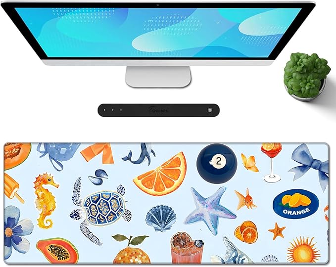 Galdas Gaming Mouse Pad XXL XL Large Long Extended Big Mousepad Non-Slip Rubber Keyboard Mouse Pad with Stitched Edges for Laptop Home Office (31.5x11.8x0.08 Inch) -Shell 2025