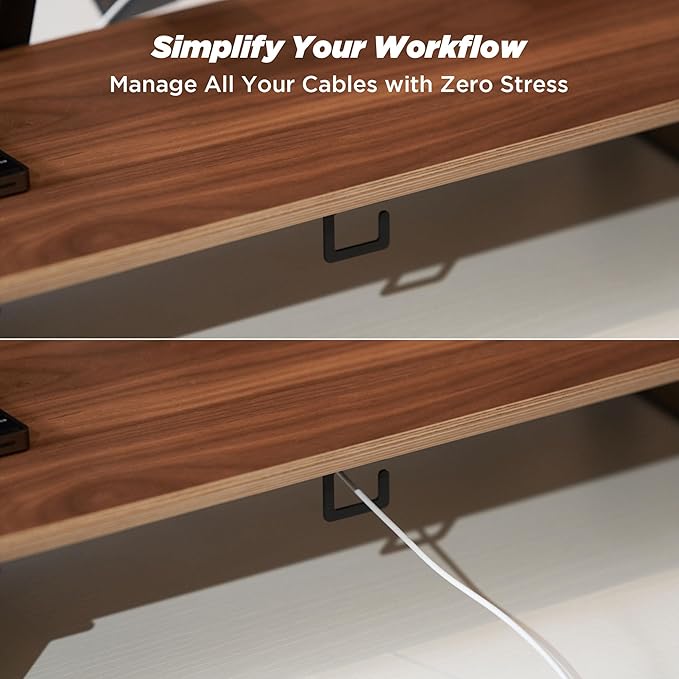 Moodular Add-ons Cable Organizer 2 Pack [Accessory Only - Requires Moodular Wooden Monitor Stand Slide Rails for Use] Black MSA-CO