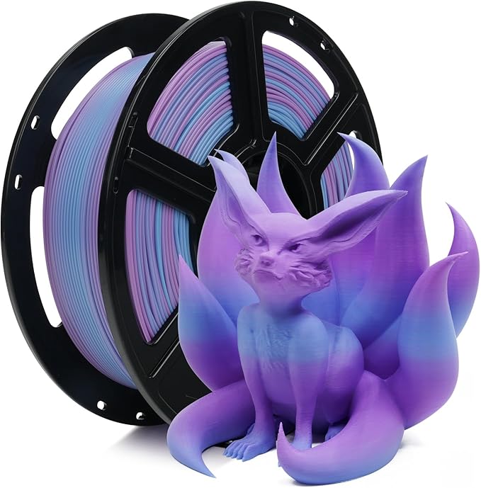 FLASHFORGE Rapid PLA Gradient Filament 1.75mm Thistle Purple & Ethereal Blue, Transform Colors Smoothly & Fast, Experience Exceptional Performance with 500mm/s High-Speed Printing, Top-Notch Filament