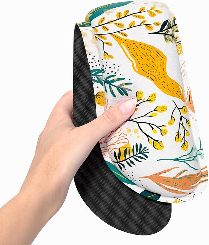 Dapesuom Enlarge Keyboard Wrist Rest, Memory Foam Wrist Cushion for Desk Mats Support, Typing Pain Relief Keyboard Mouse Pad Rests Set with Non-Slip Base for Gaming Laptop Computer, Watercolor Floral