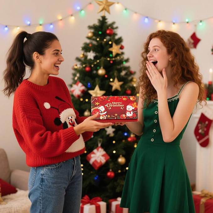 Christmas Cash Gift Envelopes 5 Slots, Christmas Cash Gift Envelopes，christmas Card Book with Tassel & Santa Card Supplies,2025 New Creative Cashs Surprise Envelope for Checks or Cards(StyleB,3pcs)