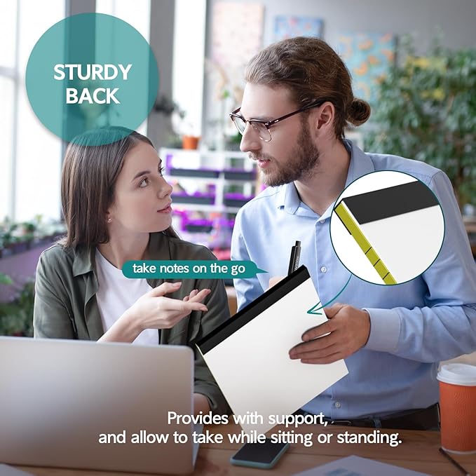 Legal Pads 8.5 x 11, 2 Pack Yellow Note Pads 8.5 x 11 Writing Pads, Wide Ruled Legal Notepads, Lined Pads of Paper Yellow Paper Pads, 30 Sheets Per Notepad for School, Home, Office, Business