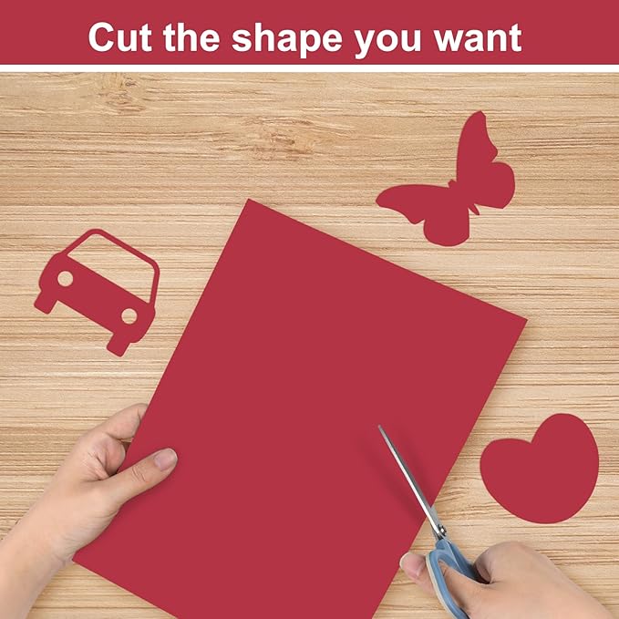 OcePor 50 Sheets Valentine's Day Red Cardstock Paper, Colored Printer Paper 8.5 x 11, Card Stock Thick Construction for Craft,Scrapbook，Office Printing, Invitations, Certificates，92 lb/250gsm