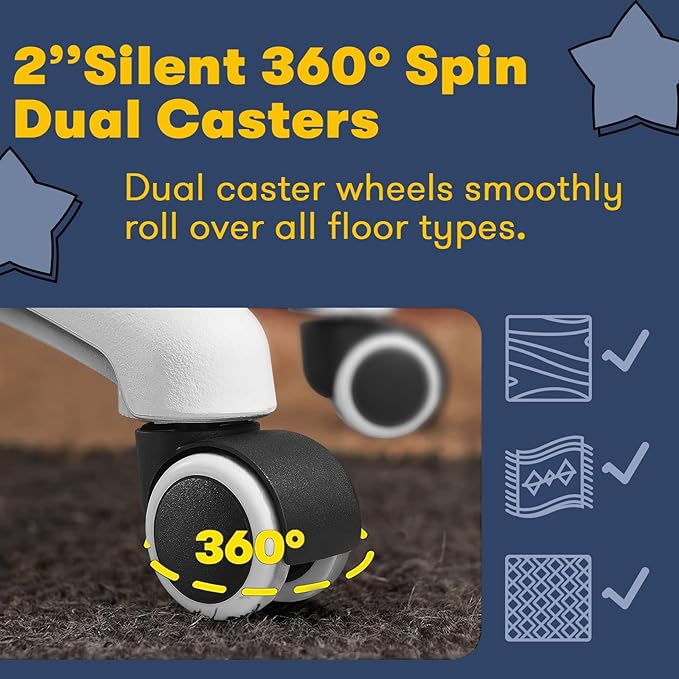 OFIKA Home Office Chair, Ergonomic Desk Chair, Adjustable Task Chair for Lumbar Back Support, Computer Chair with Rolling Swivel and Armrest, Modern Executive High Back Leather Chairs (Pink)