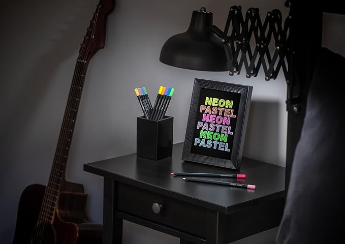 Faber-Castell Black Edition Colored Pencils: 12 Neon & Pastel