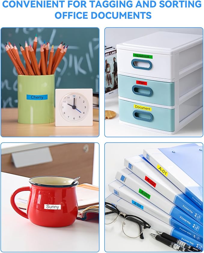 6-Pack TZ Tape 12mm 0.47 Laminated Multi Color Tape Compatible with Brother P Touch TZe-231 Tz231 431 531 631 731 Label Maker Tape, Work with P Touch PT-H110 PT-D210 D400 D600 1290 2040